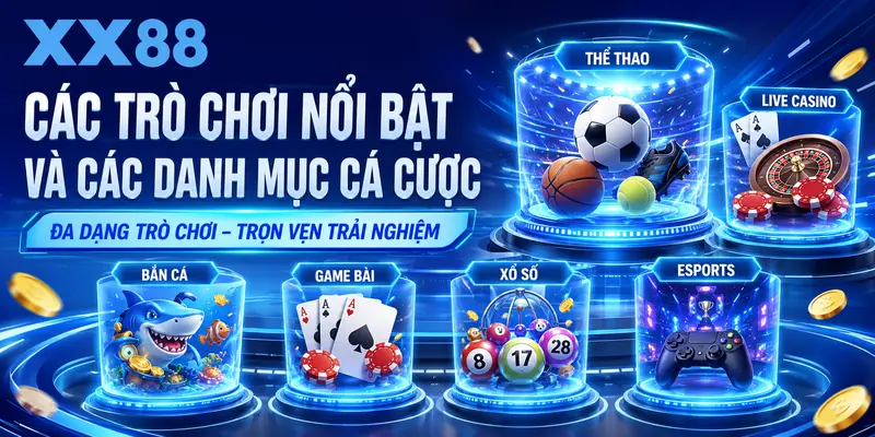 Các trò chơi nổi bật và các danh mục cá cược